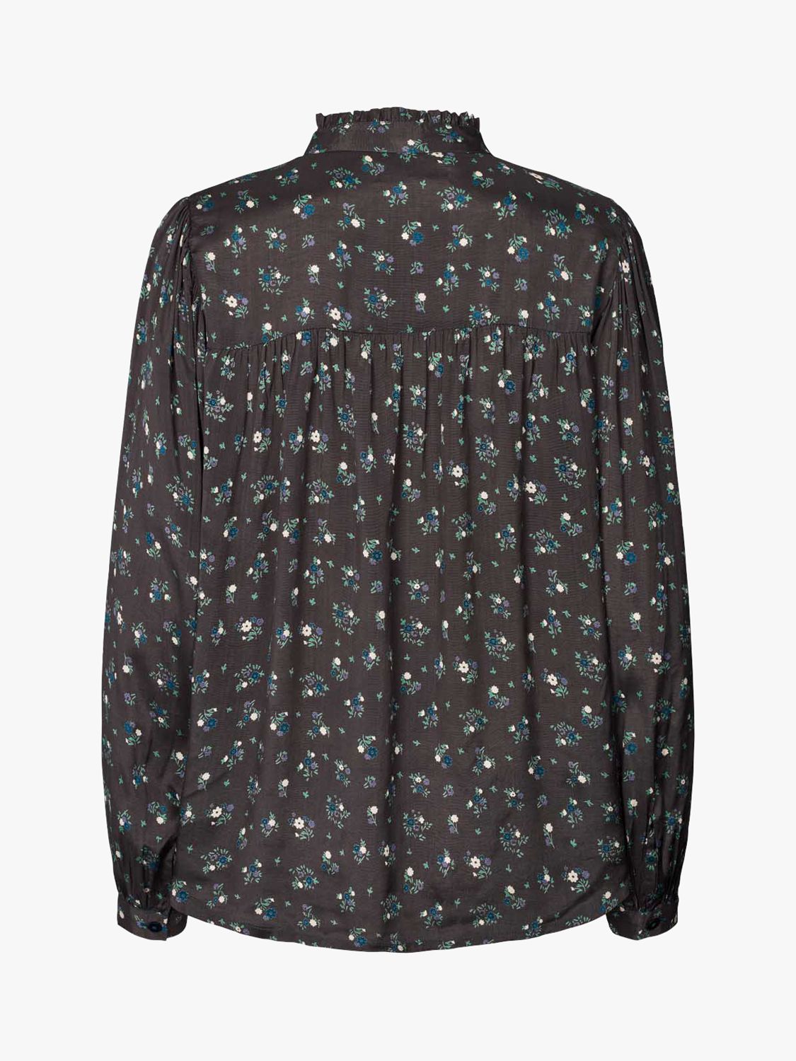 Buy Lollys Laundry Cara Long Sleeve Shirt, Washed Black Online at johnlewis.com