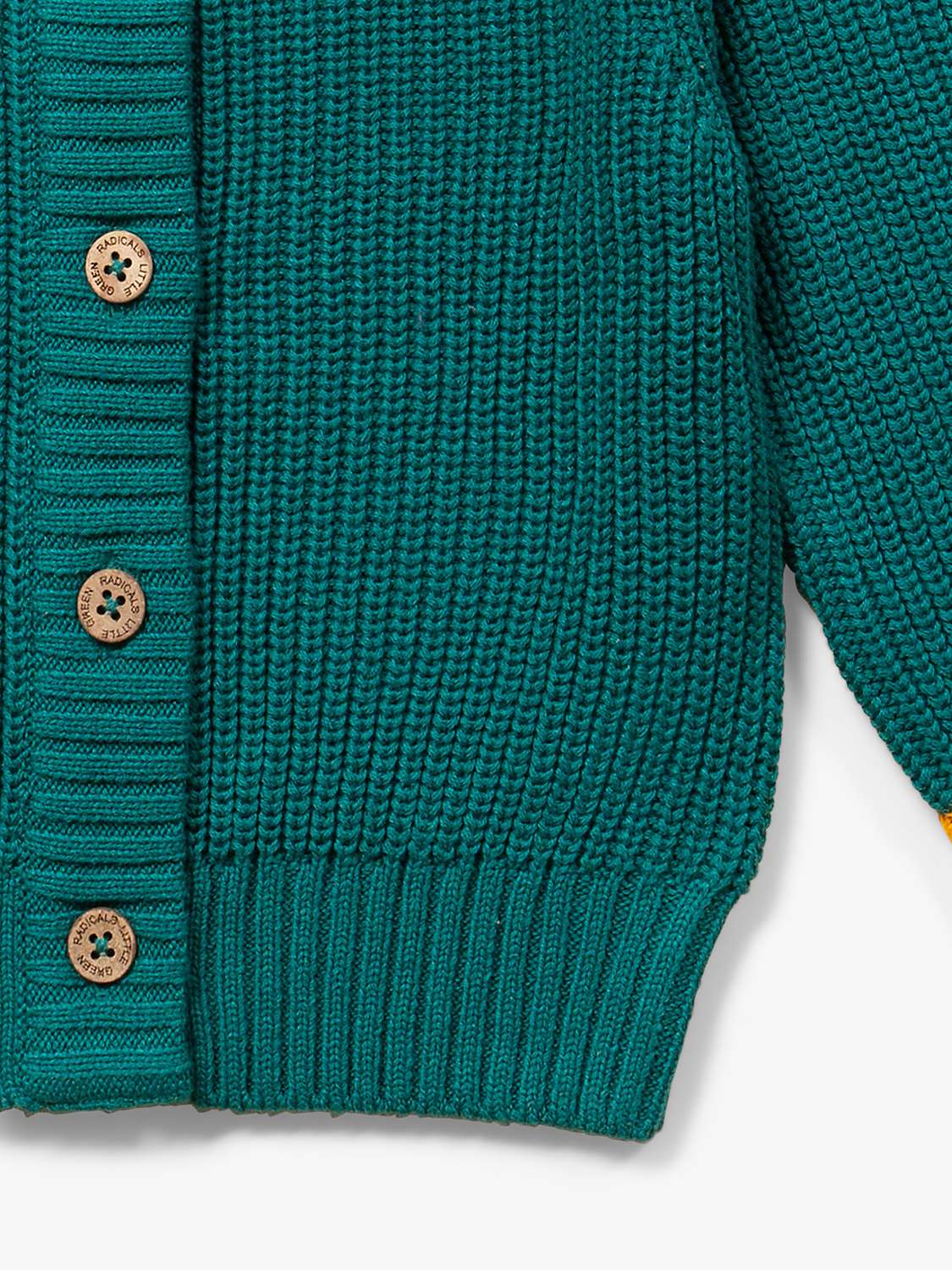 Buy Little Green Radicals Kids' From One To Another Snuggly Knitted Cardigan, Everglade Online at johnlewis.com