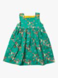 Little Green Radicals Kids' Forest Walk Reversible Pinny Dress, Turquoise/Yellow