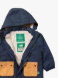 Little Green Radicals Kids' Waterproof Lined Hooded Winter Coat, Navy