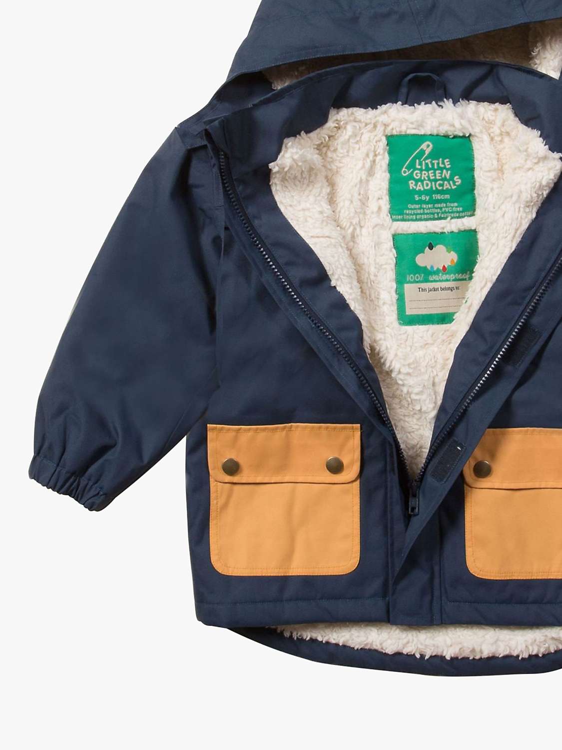 Buy Little Green Radicals Kids' Waterproof Lined Hooded Winter Coat, Navy Online at johnlewis.com