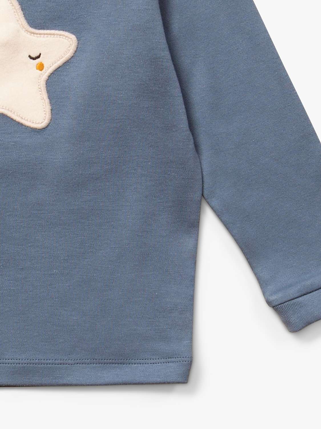 Buy Little Green Radicals Baby Shooting Star Applique Long Sleeve T-Shirt, Blue Online at johnlewis.com