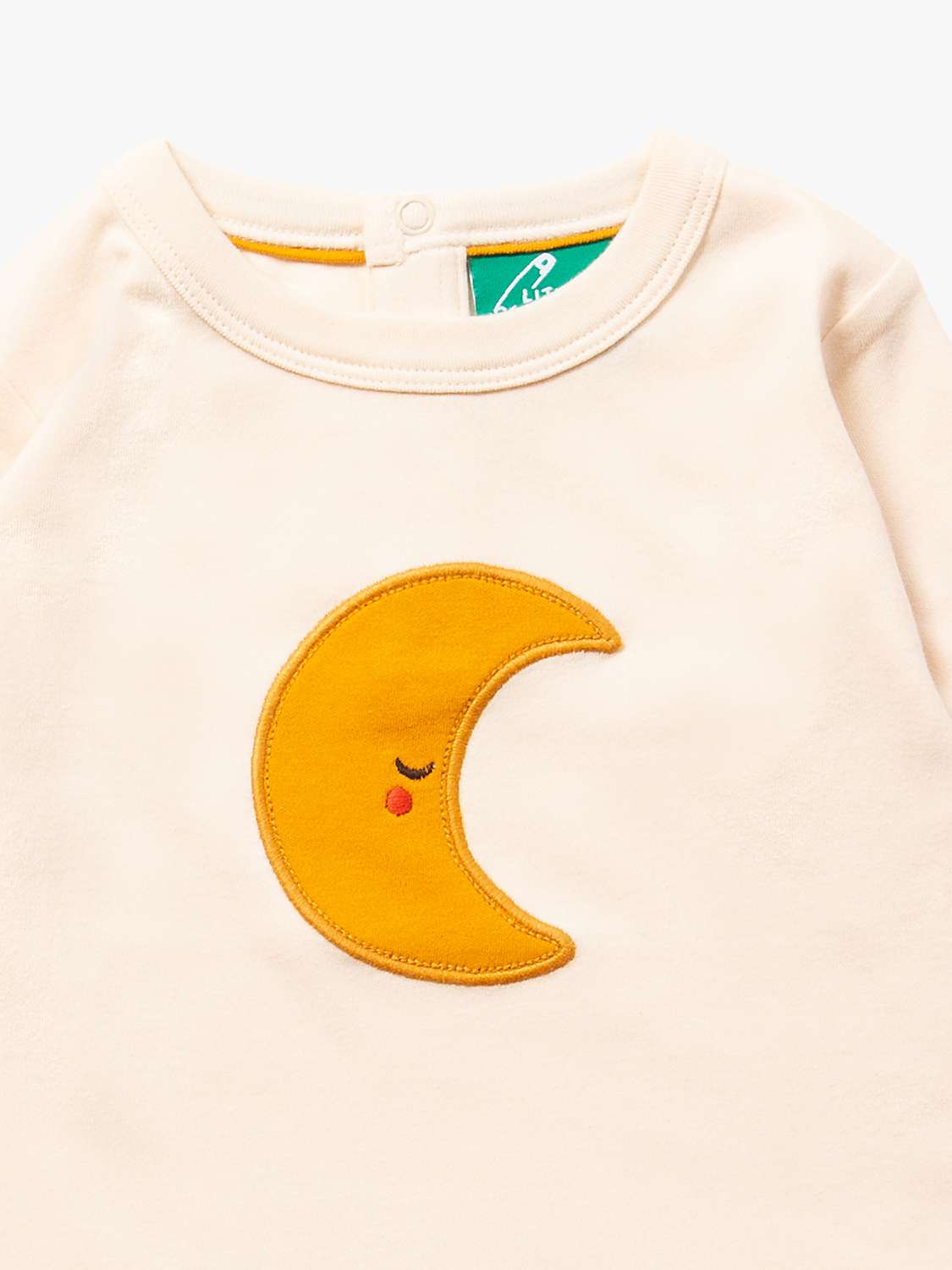 Buy Little Green Radicals Baby Over The Moon Applique Long Sleeve T-Shirt, Cream Online at johnlewis.com