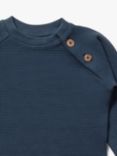 Little Green Radicals Baby Organic Cotton Waffle Top, Navy