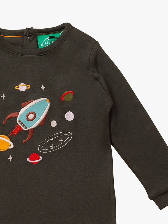 Little Green Radicals Baby Outer Space Chest Applique T-Shirt, Multi