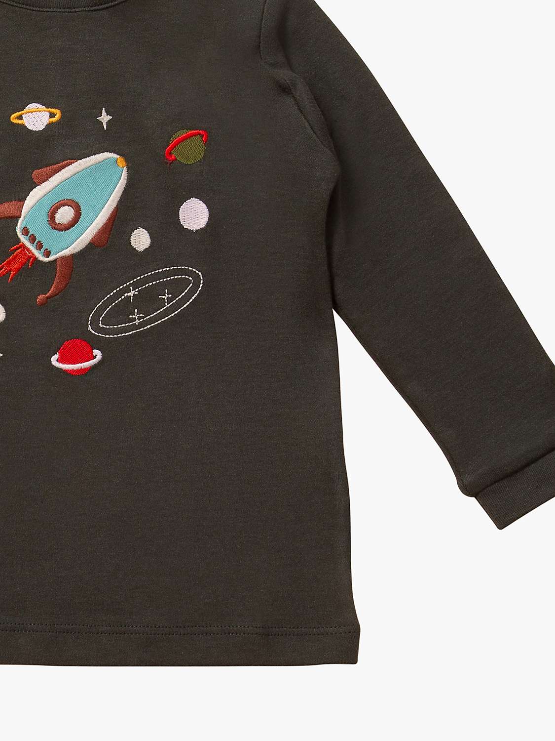 Buy Little Green Radicals Baby Outer Space Chest Applique T-Shirt, Multi Online at johnlewis.com