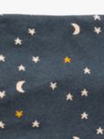Little Green Radicals Baby Organic Cotton Star & Moon Blanket, Navy