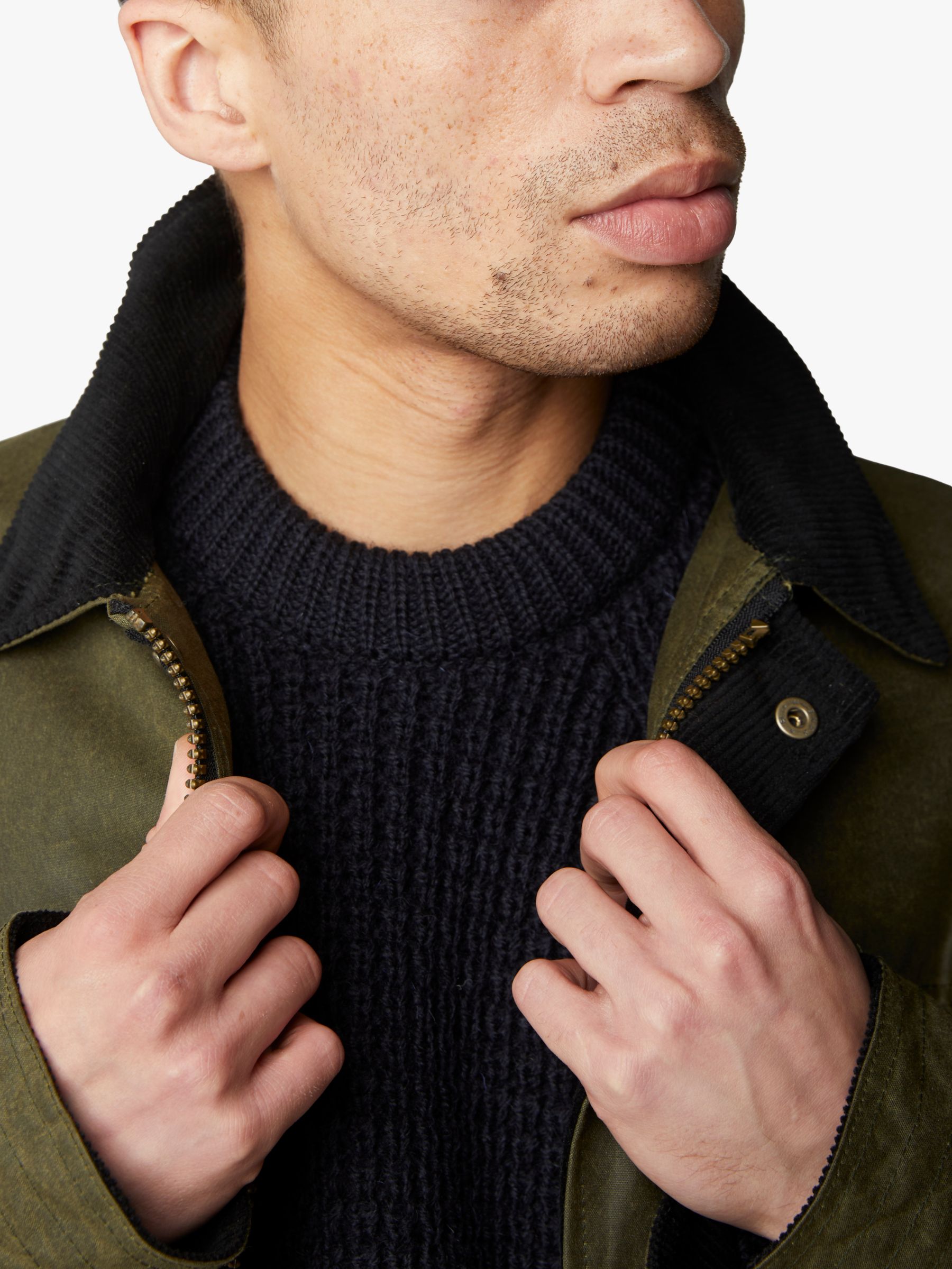 Buy Peregrine Wax Clifton Jacket, Olive Online at johnlewis.com