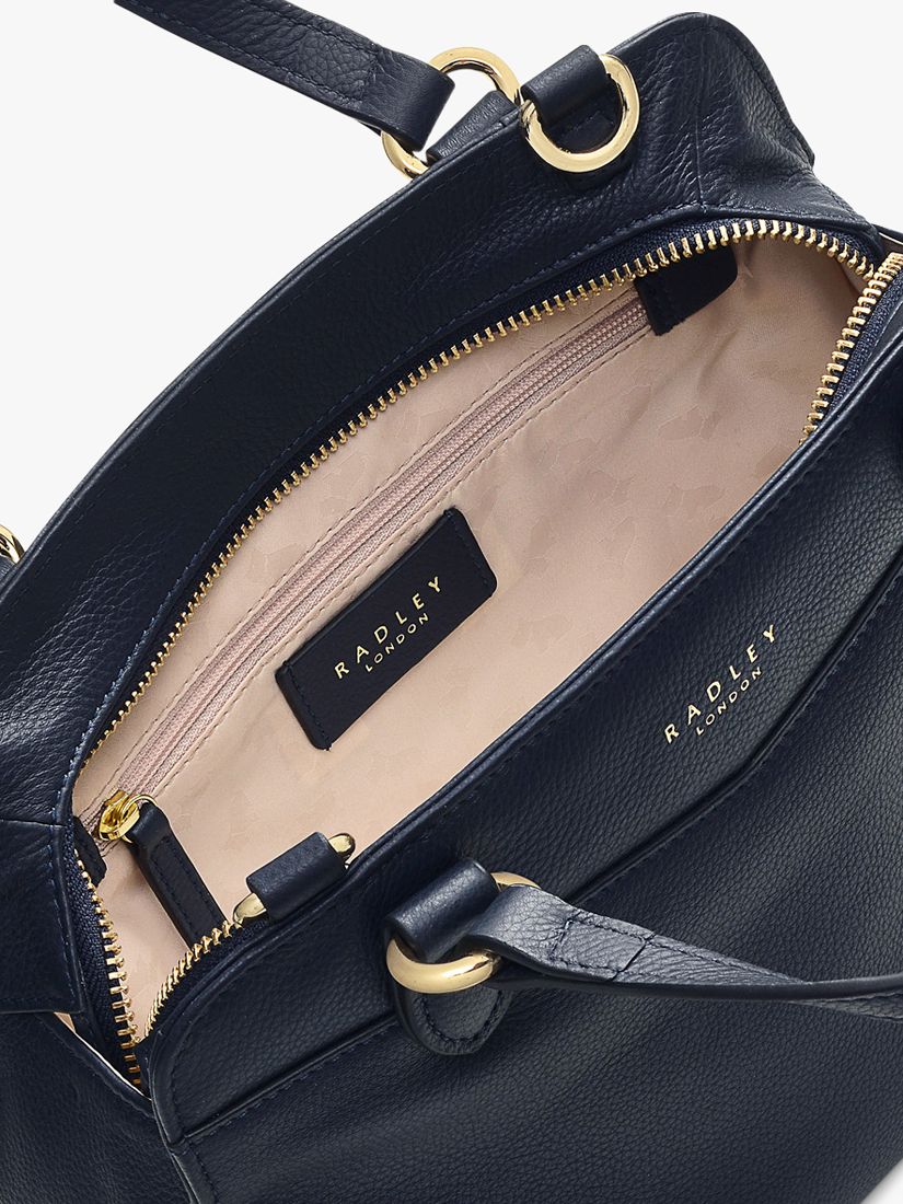 Radley Dukes Place Grainy Leather Medium Zip-Top Grab Bag, Ink at John  Lewis & Partners