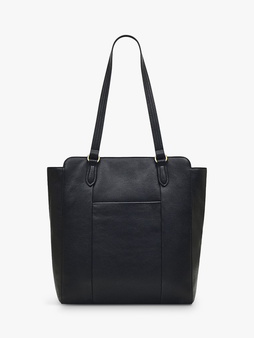 Radley Gordon Road Medium Zip Top Leather Tote Bag, Black at John Lewis ...