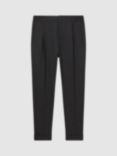 Reiss Brighton Pleated Relaxed Trousers, Charcoal