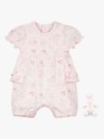 Emile et Rose Baby Fenella Floral Romper, Pale Pink