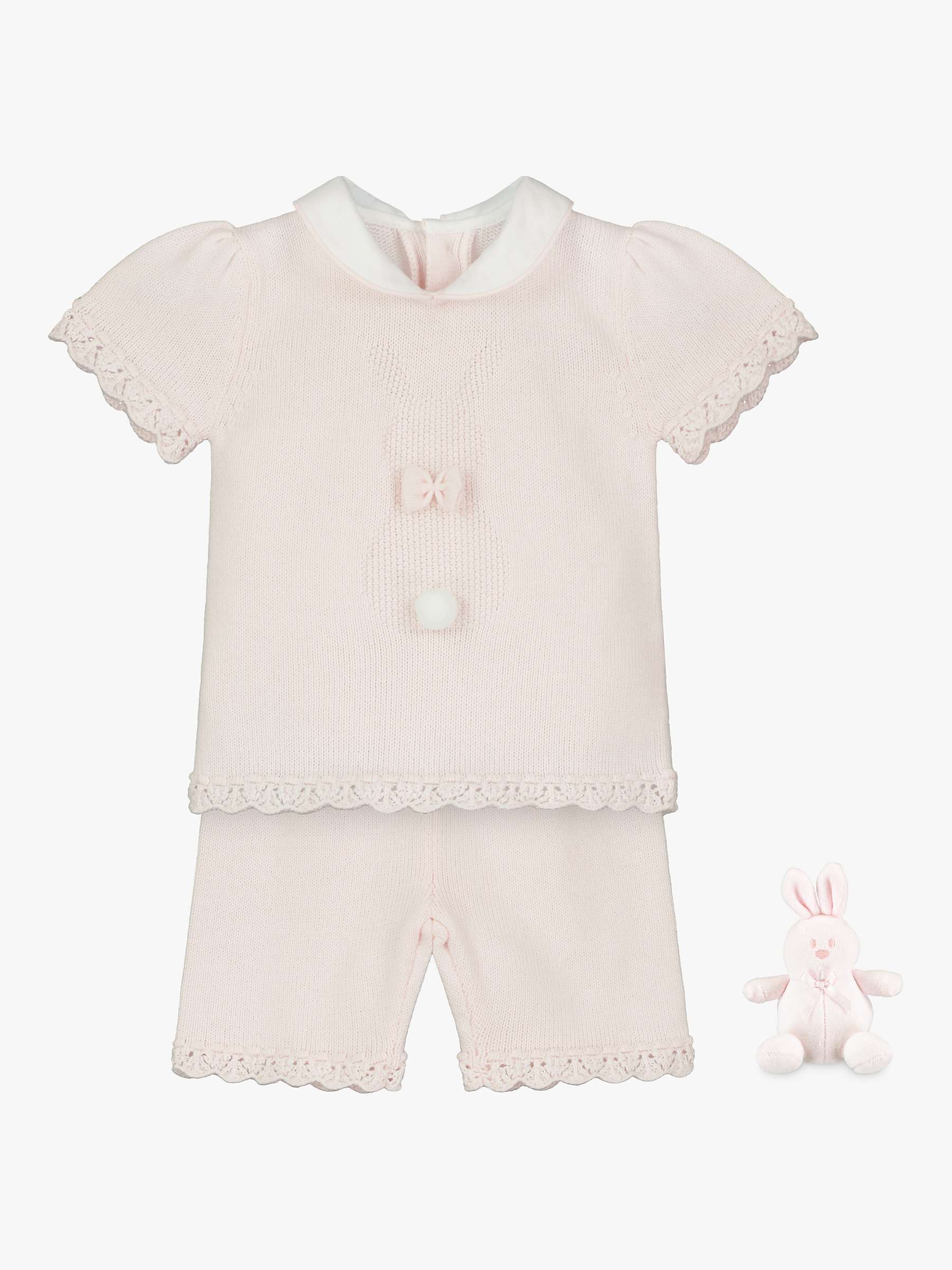 Buy Emile et Rose Baby Felicity Top & Shorts Set, Pale Pink Online at johnlewis.com
