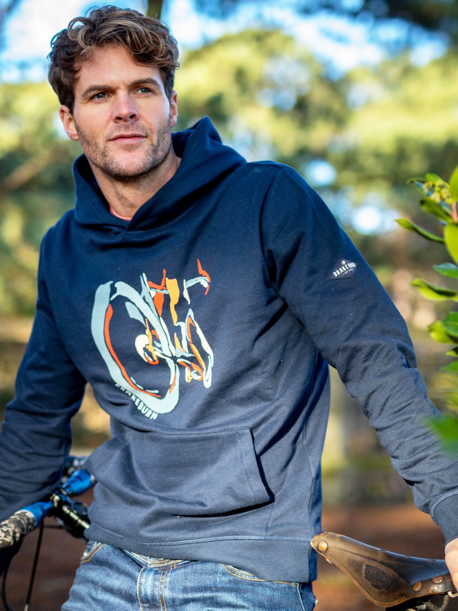 Brakeburn Bike Hoodie Navy Multi at John Lewis Partners