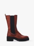 Moda in Pelle Giellen Leather Biker Boots, Orange