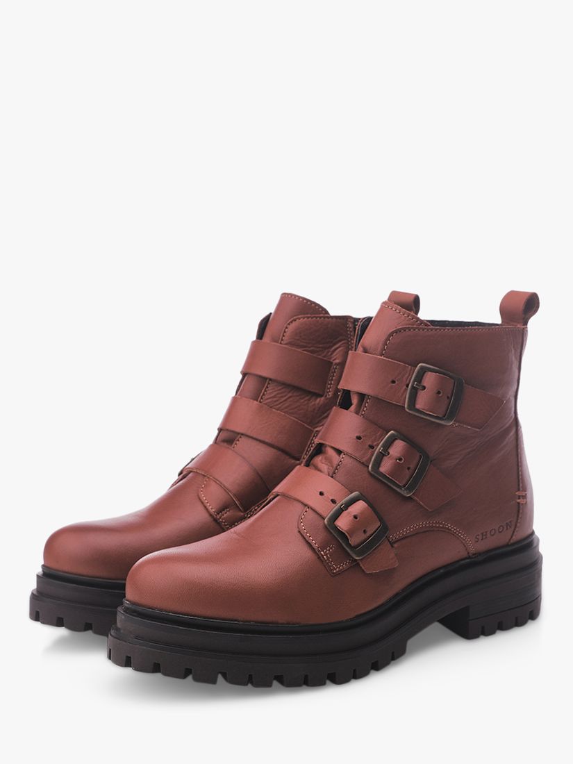 Buy Moda in Pelle Shoon Iguacu Leather Ankle Boots, Tan Online at johnlewis.com
