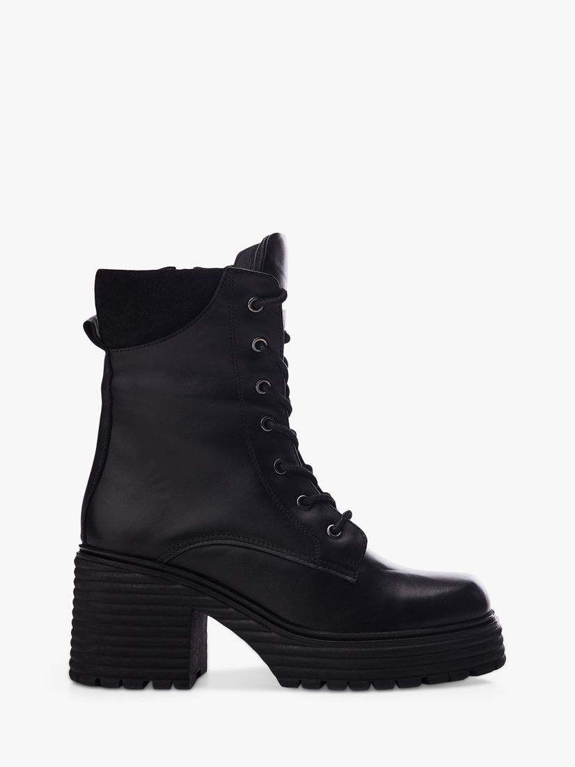 Moda in Pelle Arenal Leather Biker Boots, Black at John Lewis & Partners