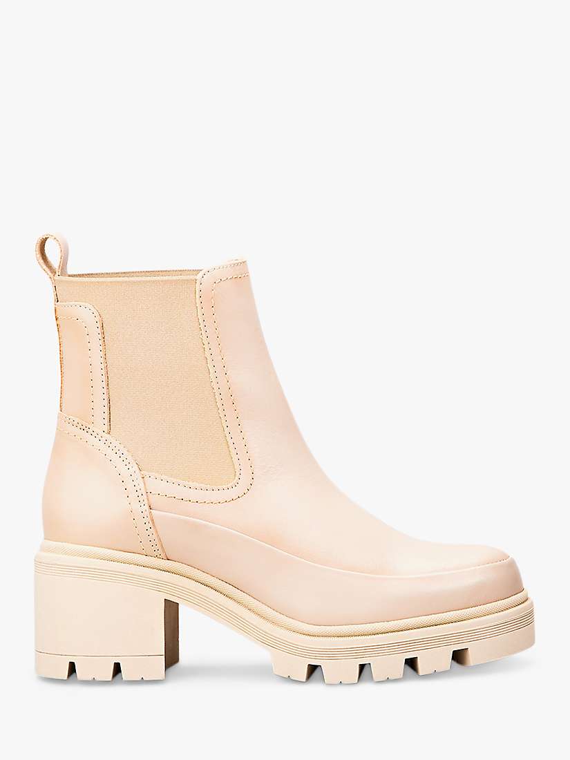 Buy Moda in Pelle Chella Leather Chunky Boots, Cream Online at johnlewis.com