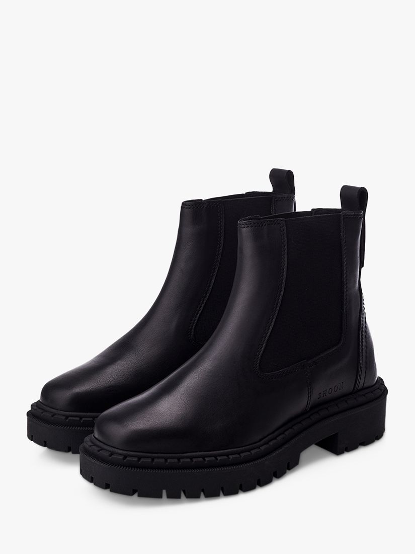 Moda in Pelle Santos Leather Chelsea Boots, Black at John Lewis & Partners