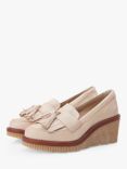 Moda in Pelle Gisela Leather Wedge Heel Loafers, Cream