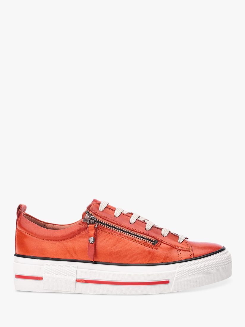 Moda in Pelle Filicia Leather Zip Up Trainers at John Lewis & Partners