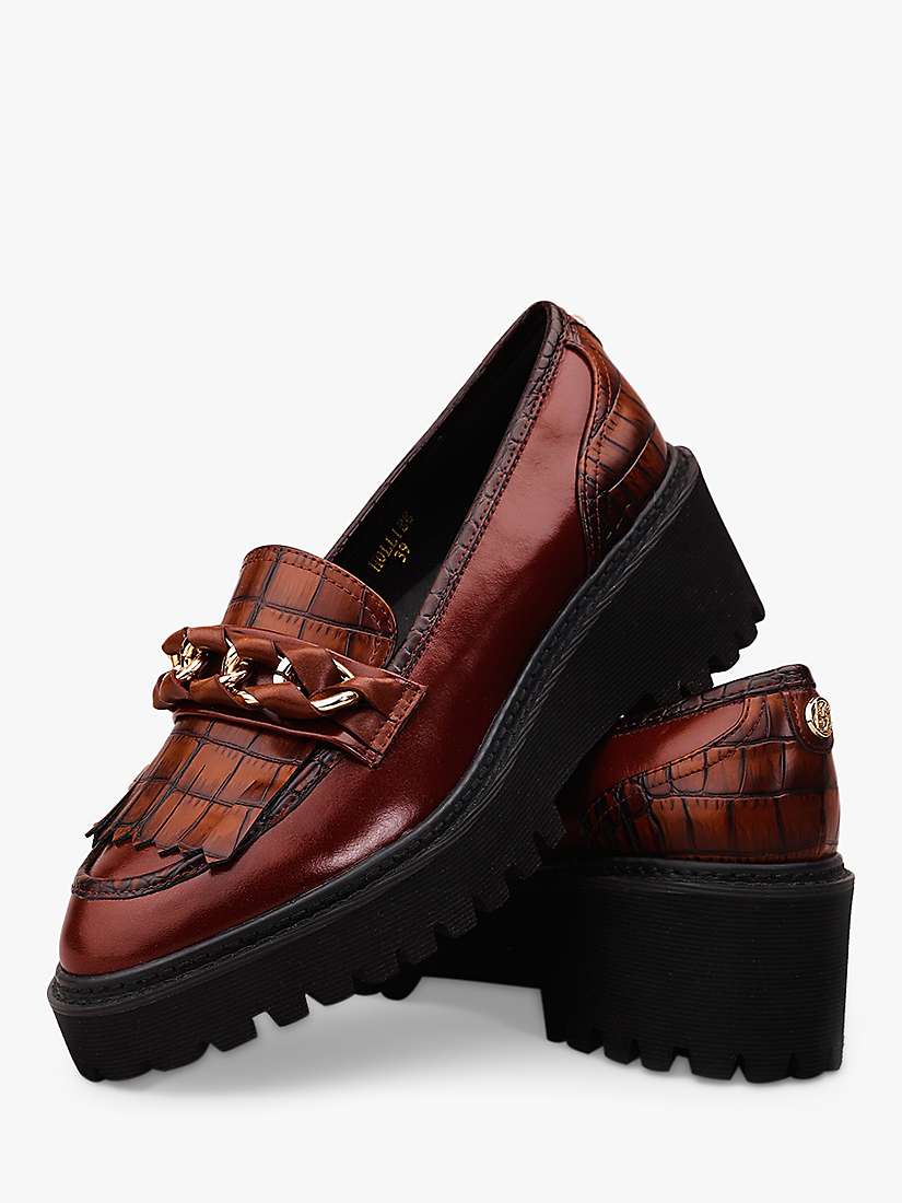Buy Moda in Pelle Holliee Leather Loafers, Dark Brown Online at johnlewis.com