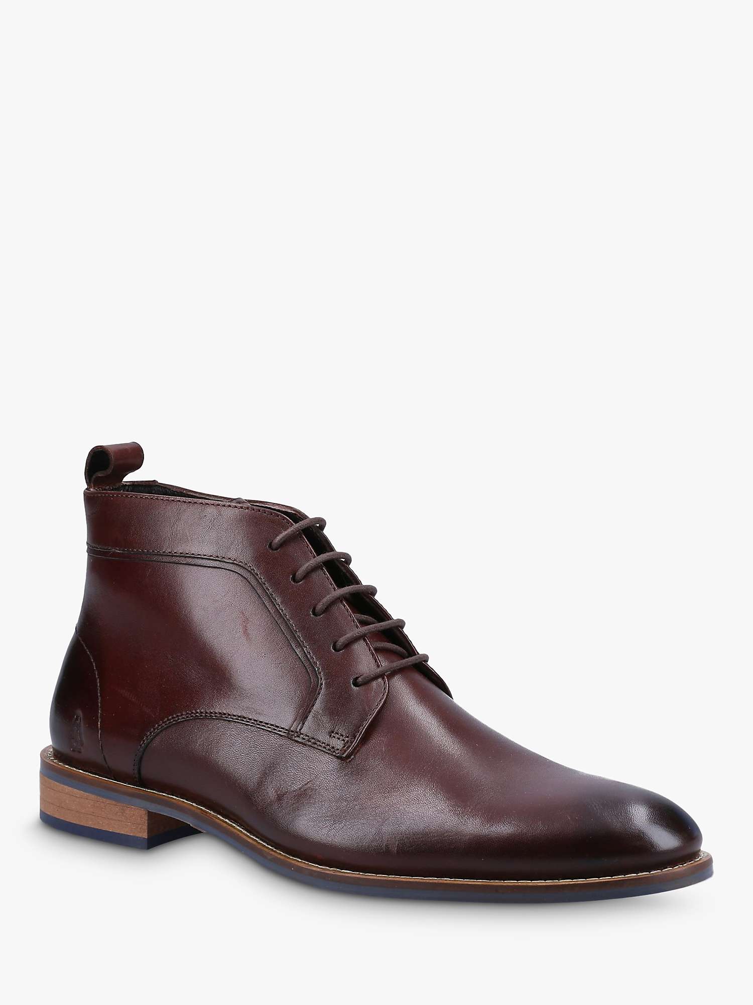 Hush Puppies Declan Leather Lace Up Ankle Boots, Brown at John Lewis ...