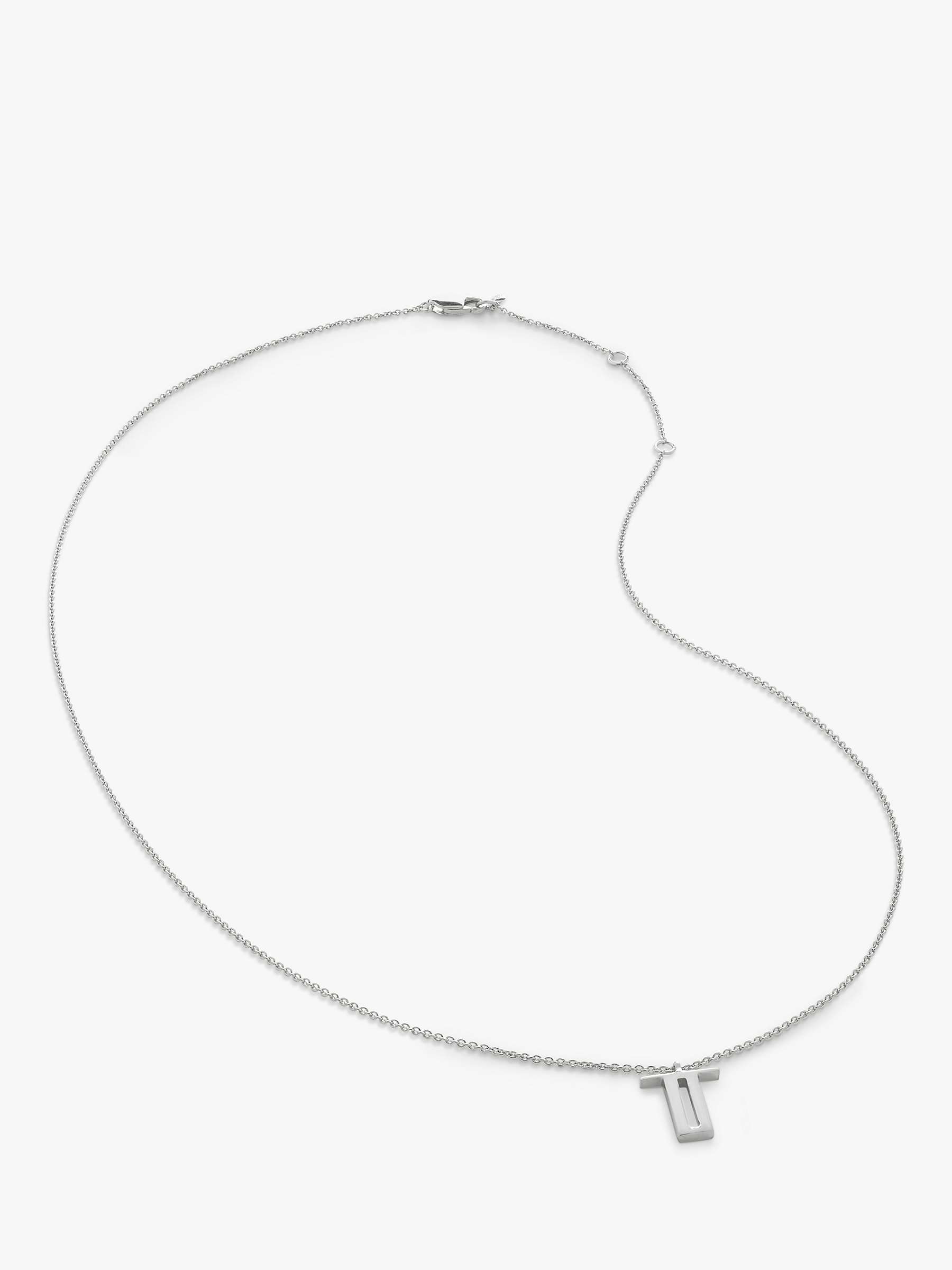 Buy Monica Vinader Sterling Silver Initial Necklace Online at johnlewis.com