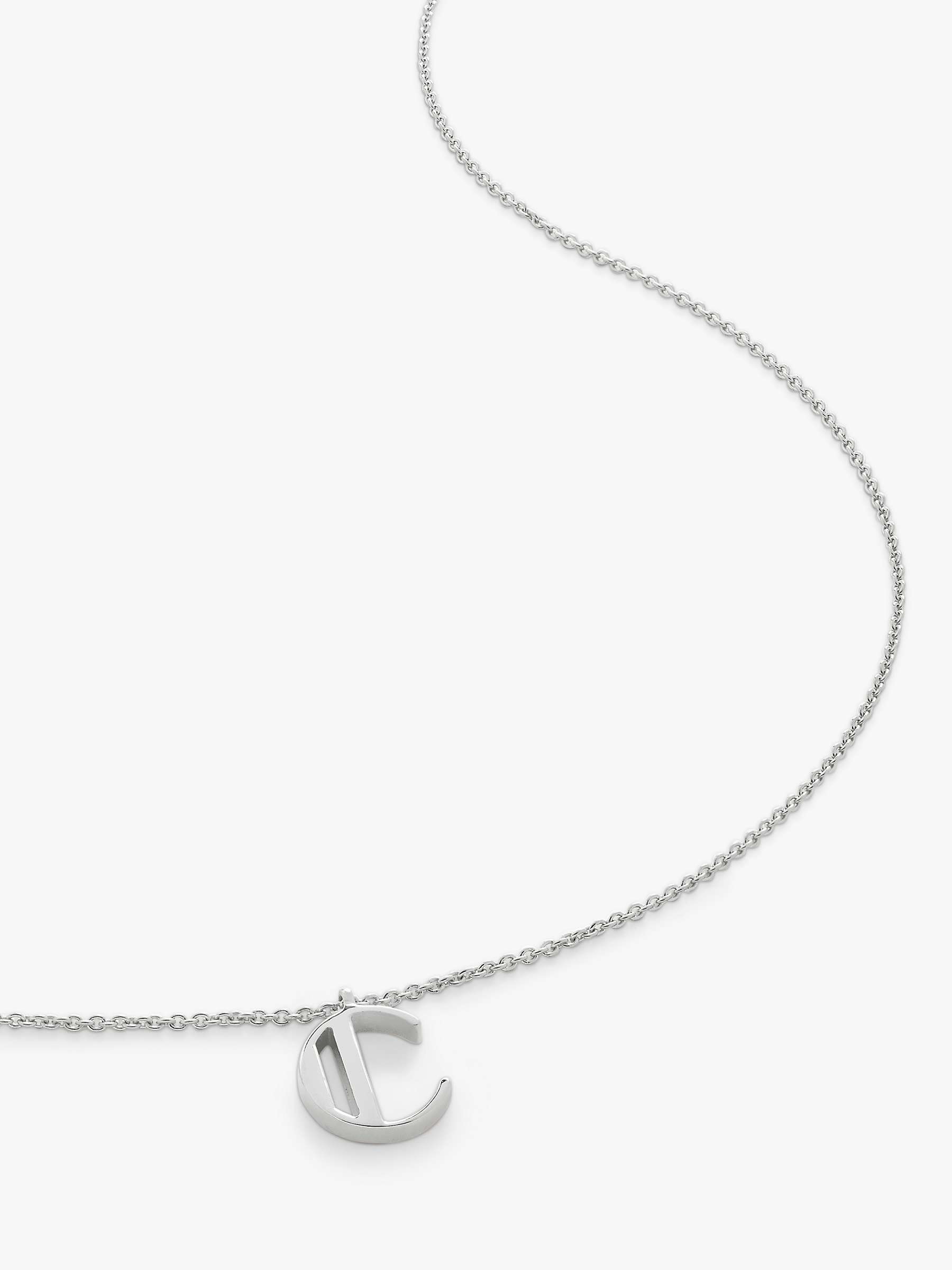 Buy Monica Vinader Sterling Silver Initial Necklace Online at johnlewis.com