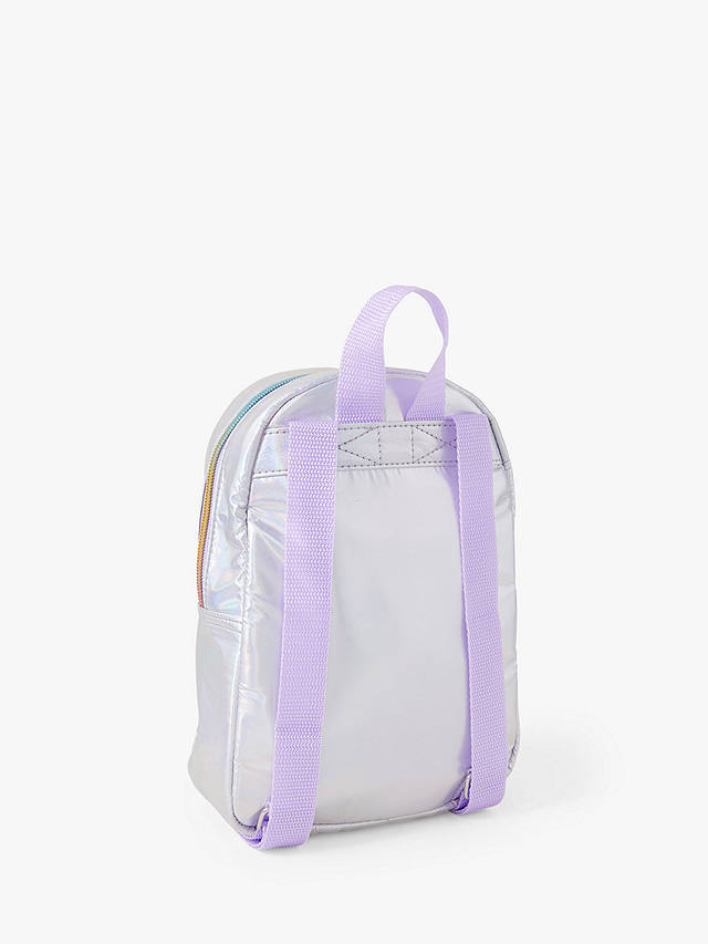 Angels by Accessorize Kids' Iridescent Padded Backpack, Silver