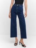 Mango Catherin Jeans Culotte High Waist, Open Blue