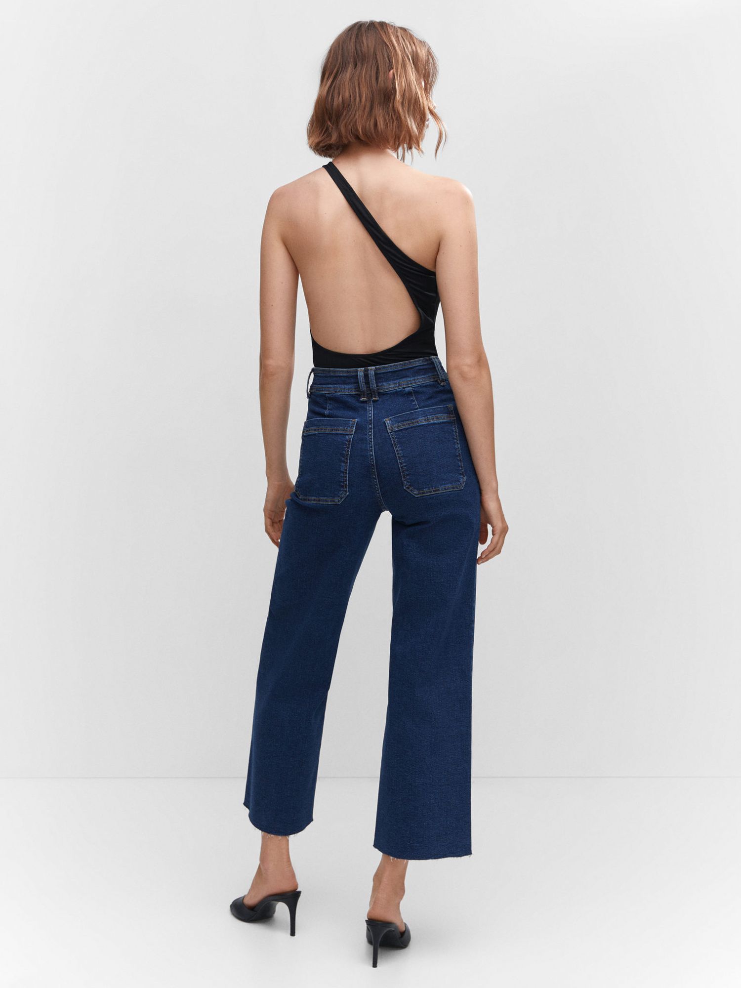 Buy Mango Catherin Jeans Culotte High Waist Online at johnlewis.com