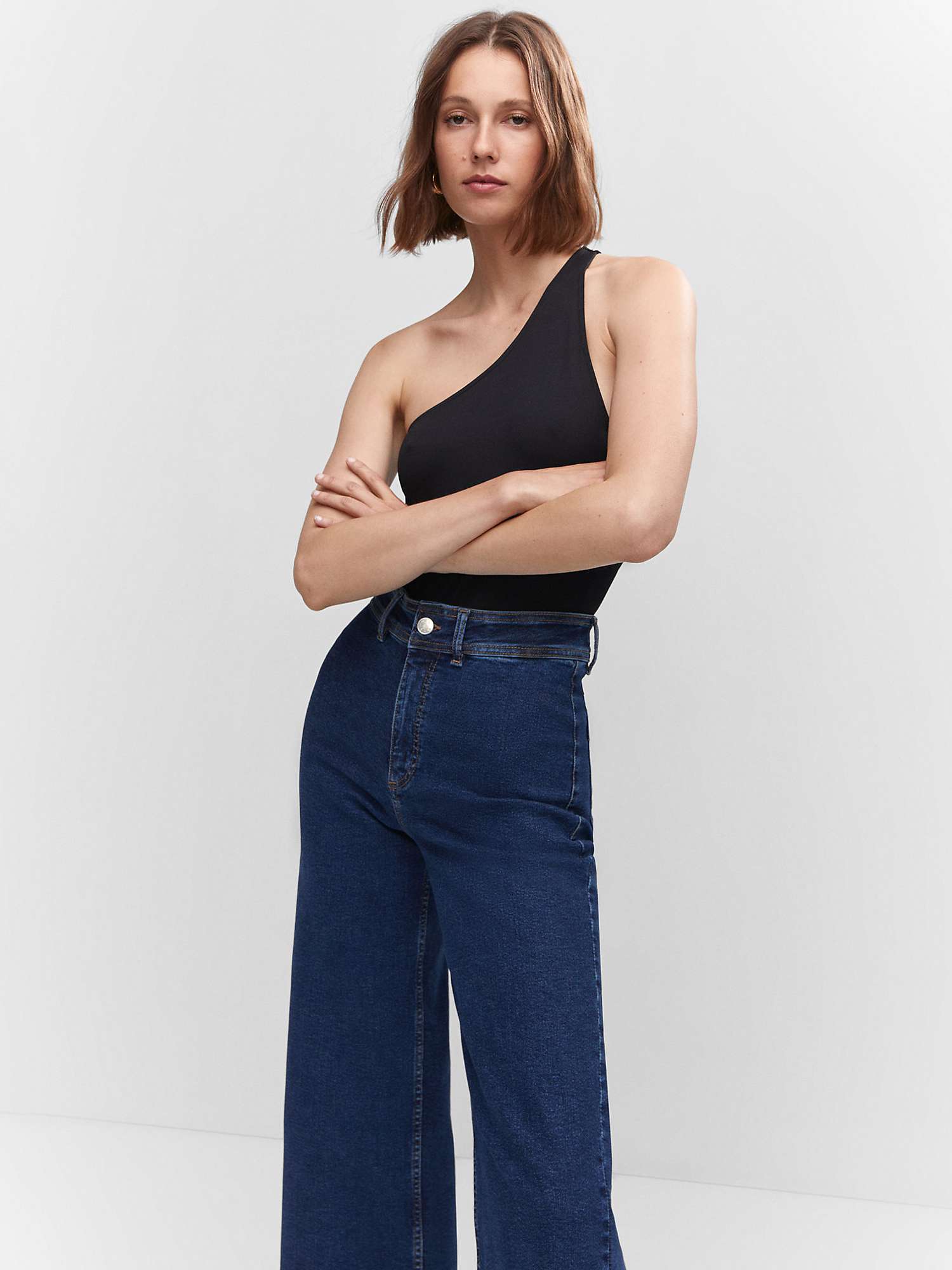 Buy Mango Catherin Jeans Culotte High Waist Online at johnlewis.com