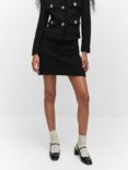 Mango Wintour Tweed Mini Skirt, Black