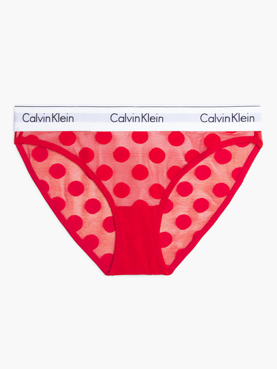 Calvin Klein Modern Cotton Polka Dot Bikini Briefs, Rouge