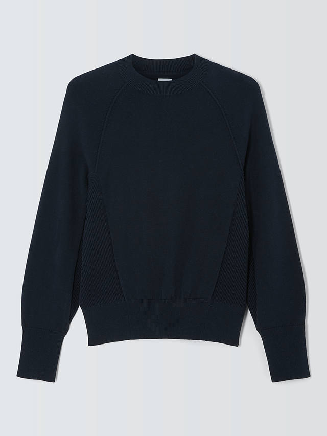 John Lewis Cotton Knitted Sweater, Navy