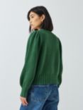 John Lewis Cotton Blend Boucle Jumper, Smoke Pine