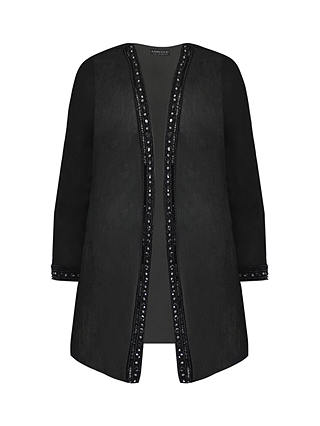 Live Unlimited Curve Embellished Chiffon Jacket, Black