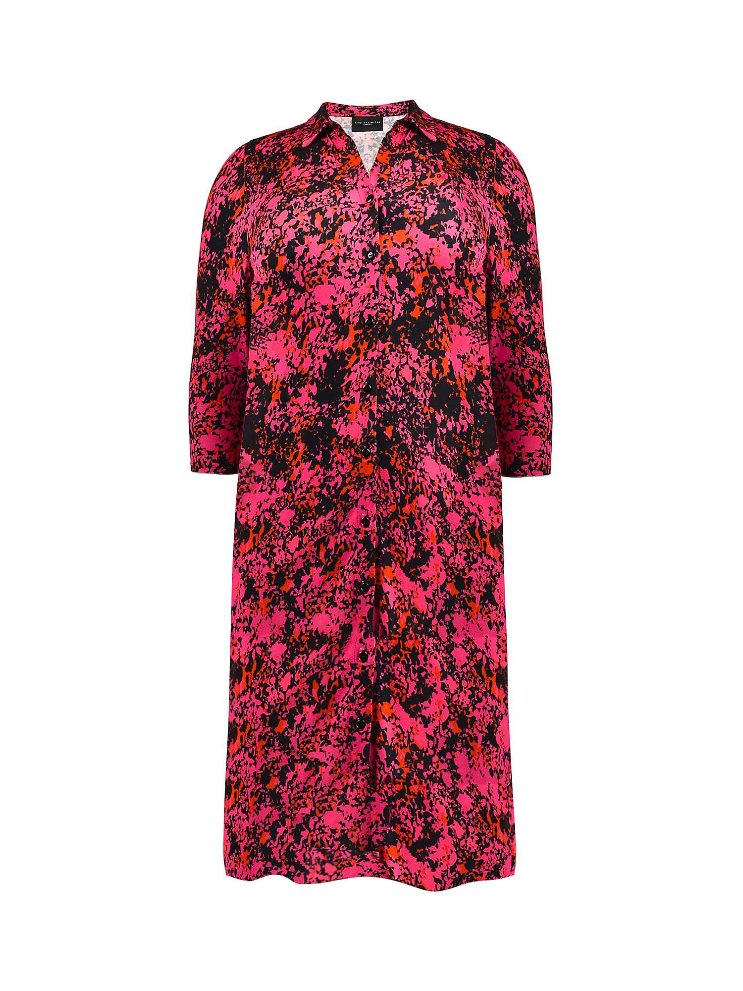 Buy Live Unlimited Curve Floral Print Jersey Empire Seam Dress, Pink Online at johnlewis.com