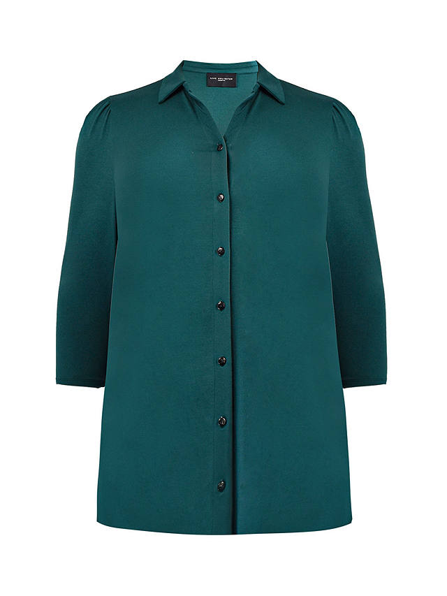 Live Unlimited Curve Jersey 3/4 Sleeve Shirt, Green at John Lewis ...