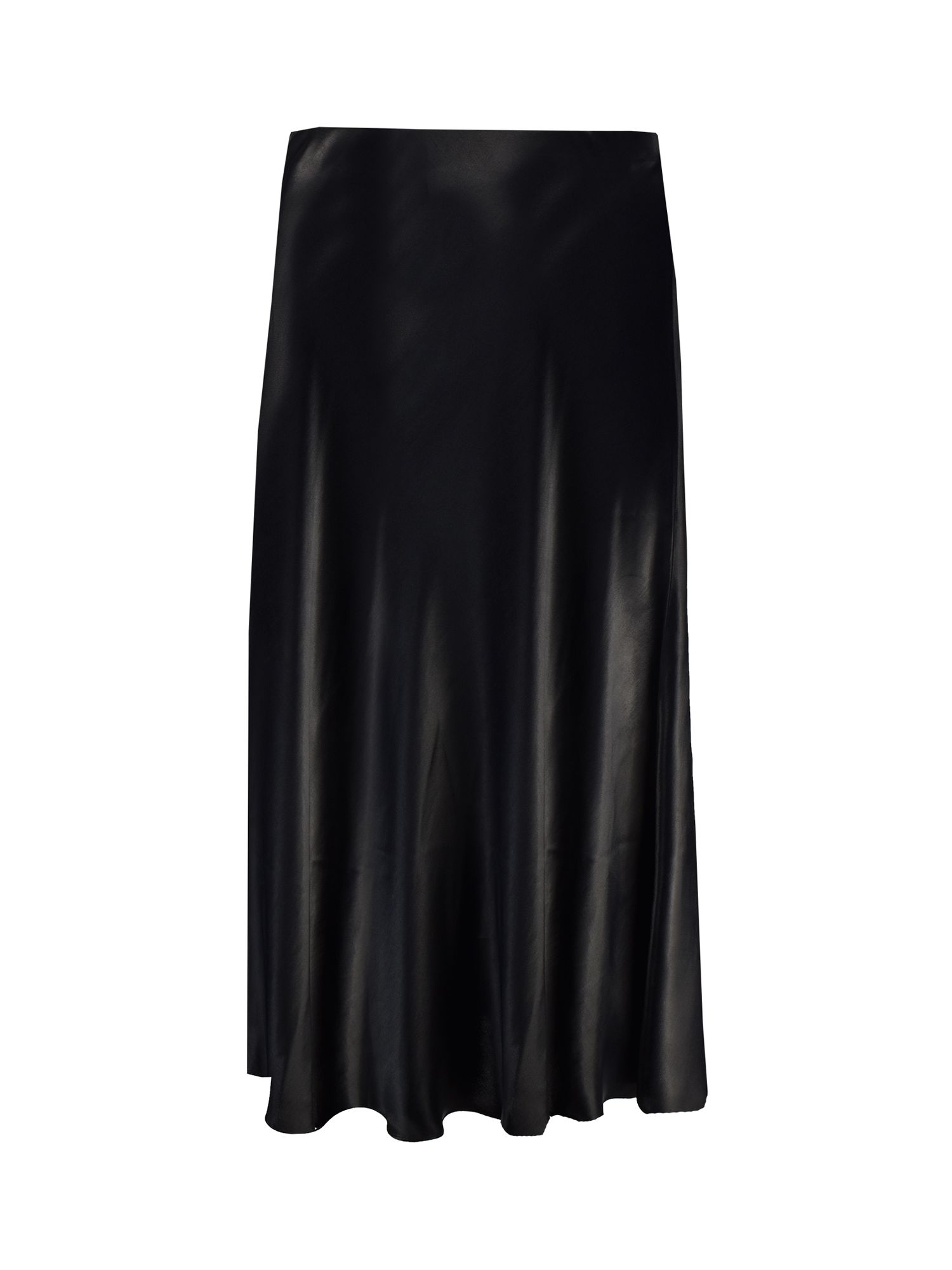 Buy Live Unlimited Curve Bias Cut Satin Slip Skirt, Black Online at johnlewis.com