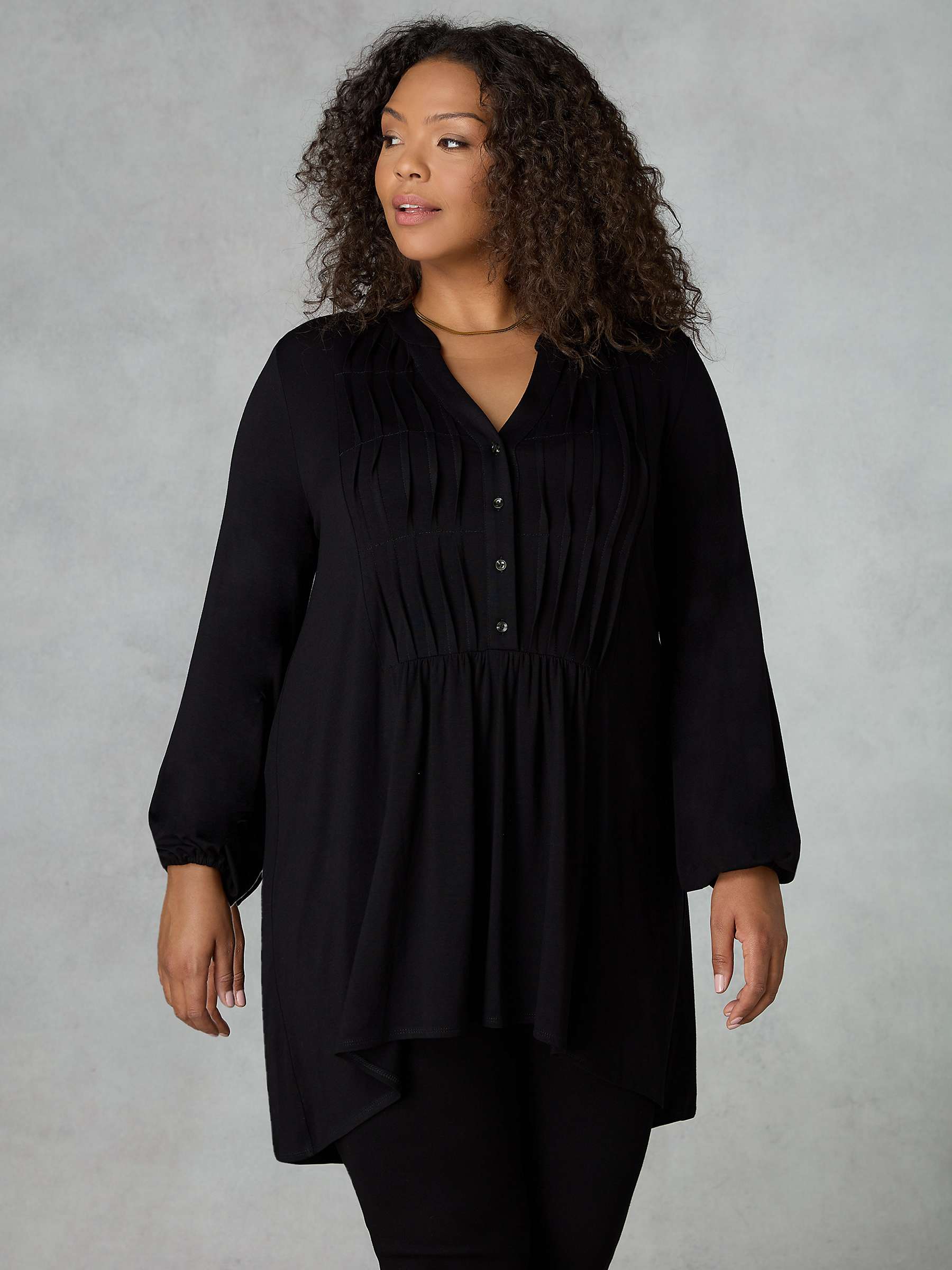 Buy Live Unlimited Curve Pintuck Yoke Jersey Tunic Top Online at johnlewis.com