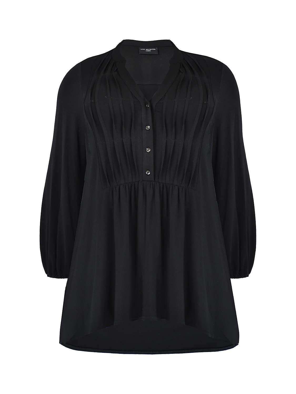 Buy Live Unlimited Curve Pintuck Yoke Jersey Tunic Top Online at johnlewis.com
