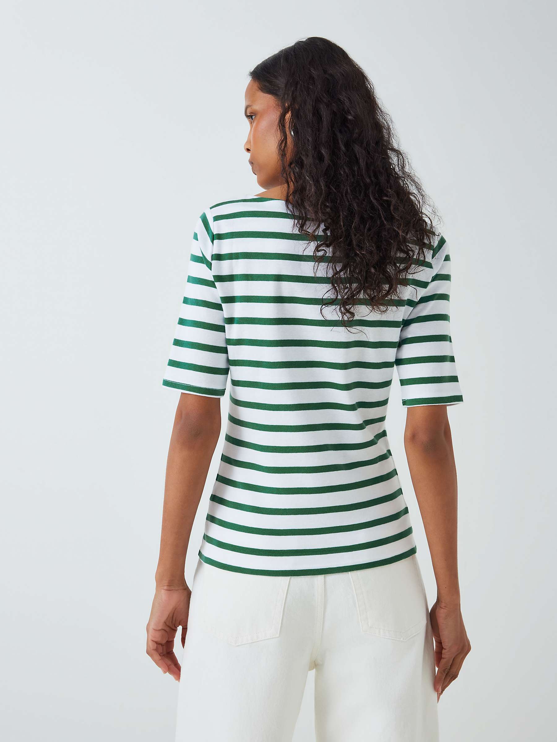 Buy John Lewis Striped Boat Neck Top Online at johnlewis.com