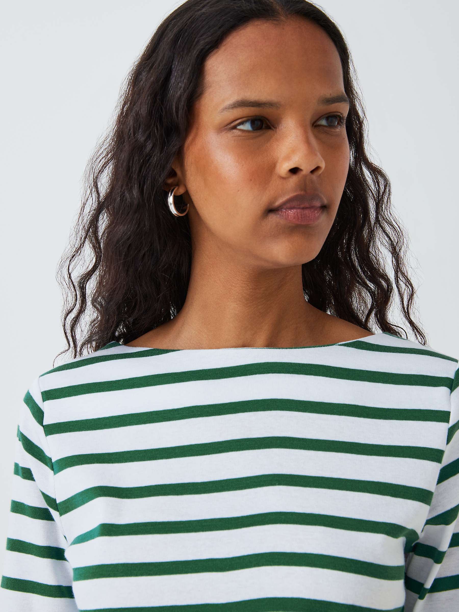 Buy John Lewis Striped Boat Neck Top Online at johnlewis.com