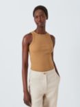 John Lewis Ribbed Vest, Camel