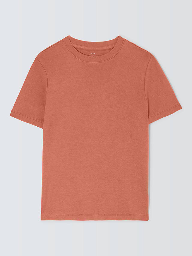 John Lewis Organic Cotton Short Sleeve Crew Neck T-Shirt, Bruschetta