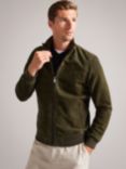 Ted Baker Peveril Suede Jacket, Dark Green