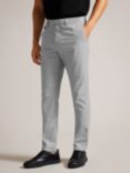 Ted Baker Haydae Slim Fit Textured Chinos, Grey Light