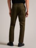 Ted Baker Haydae Slim Fit Textured Chinos, Green Khaki